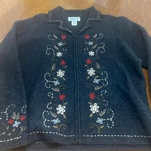 Vintage Pendleton 100% Wool Full Zip Sweater XL